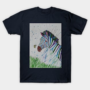 Abstract Colourful Zebra T-Shirt